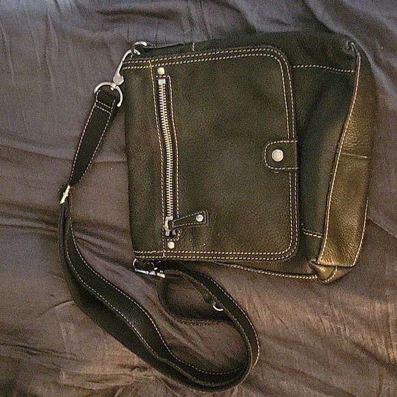 Fossil Handbags - Fossil Dark Brown Leather Satchel Bag
